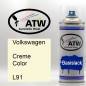 Preview: Volkswagen, Creme Color, L91: 400ml Sprühdose, von ATW Autoteile West.